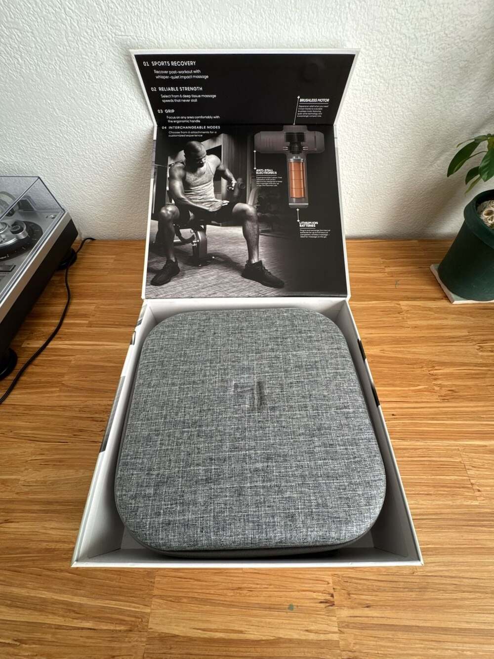 Sharper Image Power Percussion Deep Tissue Massager with Case and Attachments